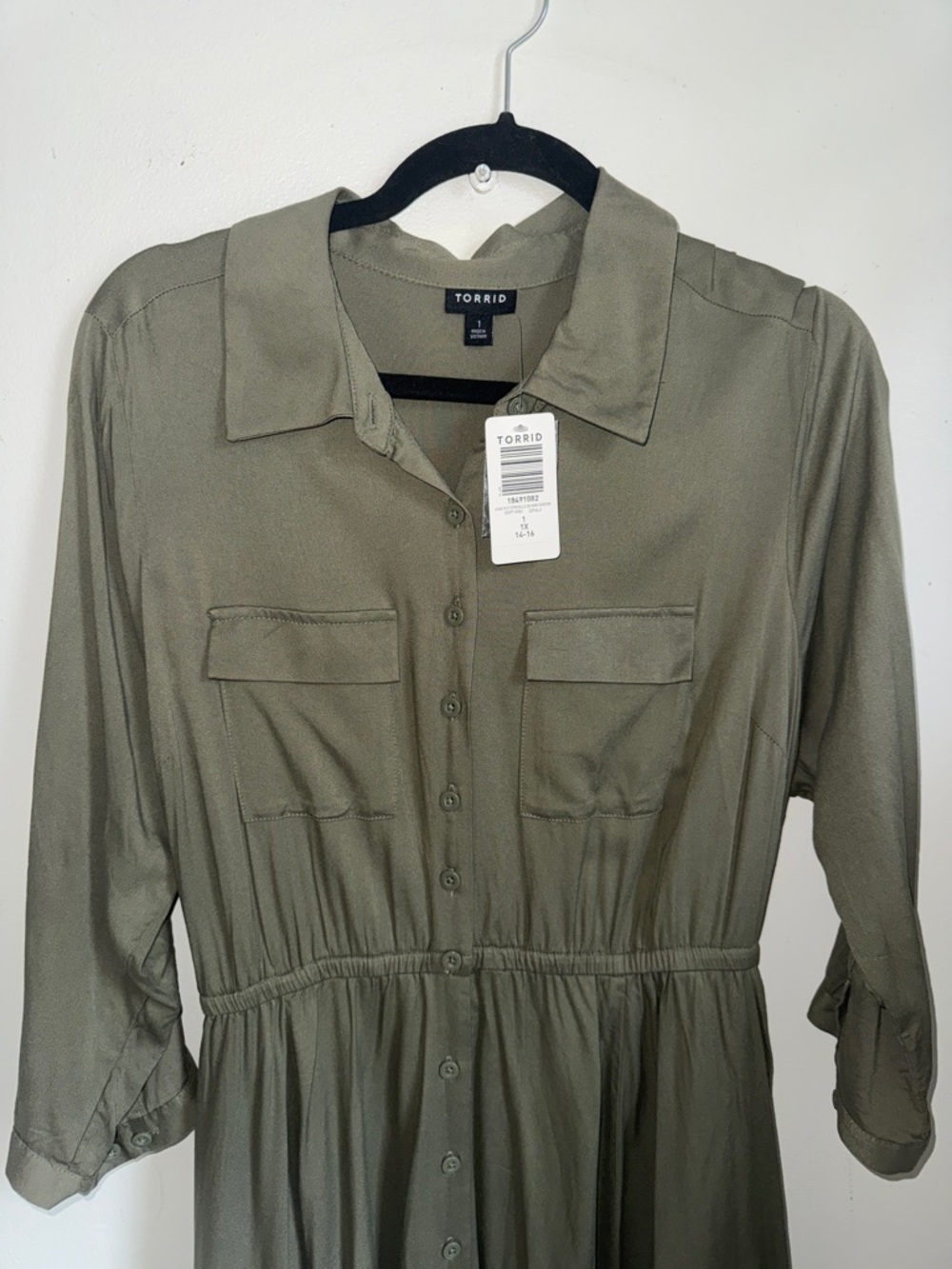 NWT TORRID Mini Challis Shirt Dress Size 1X - Picture 6 of 12
